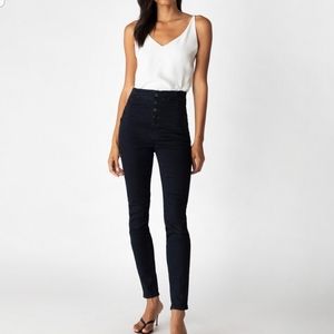 J.Brand Natasha Black Velvet Skinny